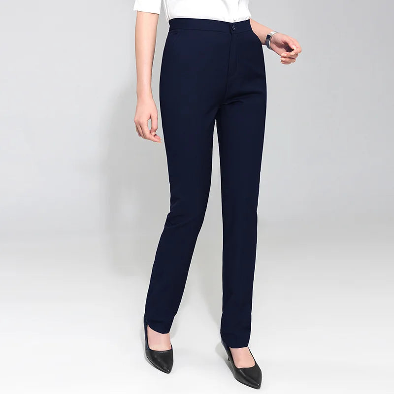 Fashion Office Wear Pants for Women Formal Pants Office Outfits Pencil Trousers Black Navy Casual Work Ladies Pants