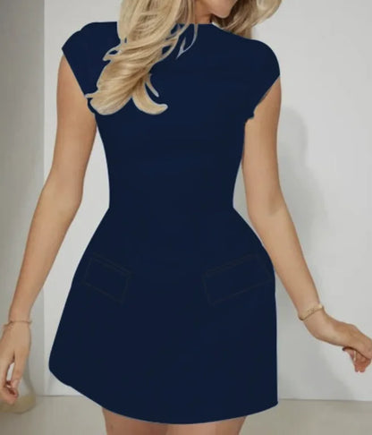 Liu Ming Oem Odm Elegant Summer Bodycon Mini Dress for Women Sexy Office Outfit & Birthday Party Prom Eco-Friendly Solid Pattern