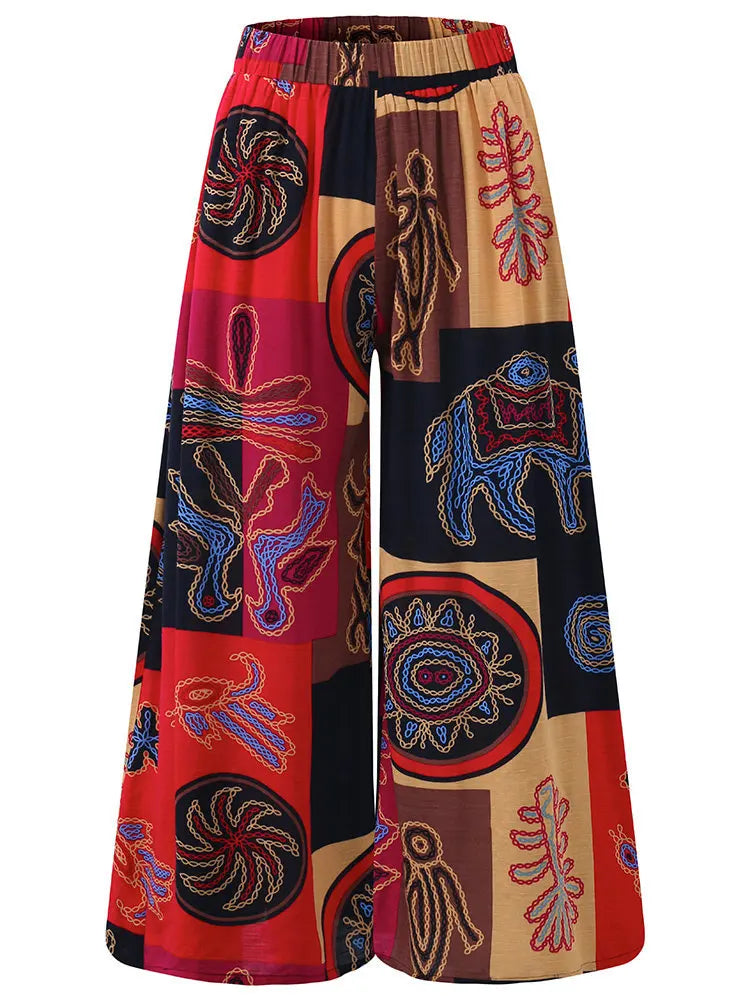 Women Ladies 5XL Wide Leg Boho Yoga Harem Pants Gypsy Hippie Thai Boho Court Women&