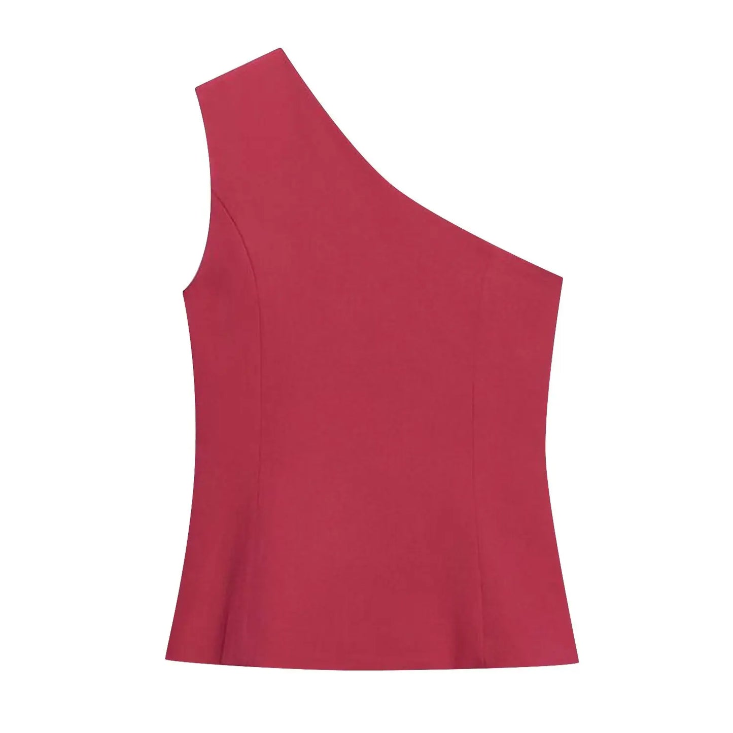 SHENZHU 2026 Summer New Arrival Women's Fashionable Simple Asymmetrical Button-Down Sleeveless Vest 1608050 1608150
