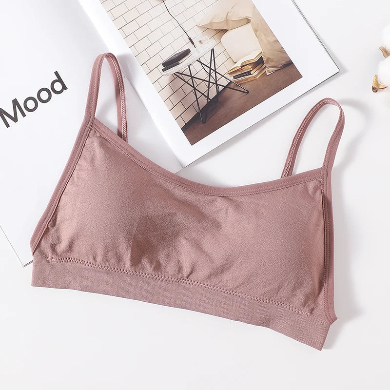 Women's Crop Top Ribbed Tube Top U-Back Comfort Bra Streetwear Camis Sexy Lingerie Seamless Underwear Sports Tank Bralette M-XL
