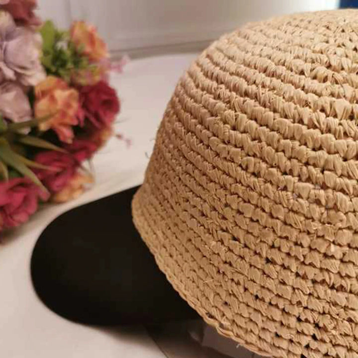 New Women Baseball Caps Handmade Knitting Crochet Peaked Cap Female Equestrian Hat Summer Sun Hat Adjustable Breathable
