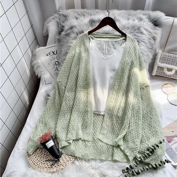 Cardigans Women Knitted Sweater Spring Loose Hollow Out Sun Protection Outwear Female Fashion All-match Solid Cozy Sweet Ulzzang