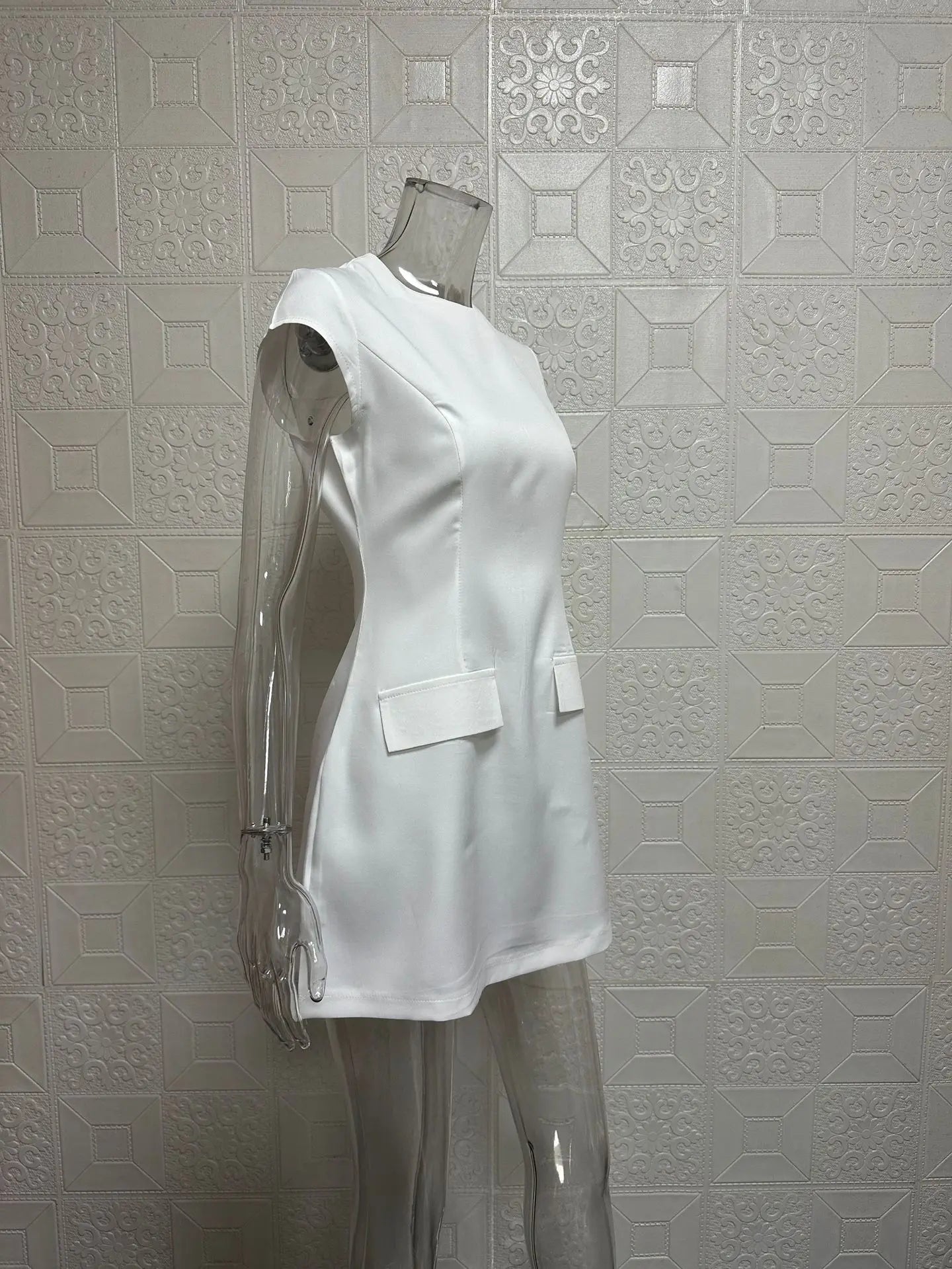 Liu Ming Oem Odm Elegant Summer Bodycon Mini Dress for Women Sexy Office Outfit & Birthday Party Prom Eco-Friendly Solid Pattern
