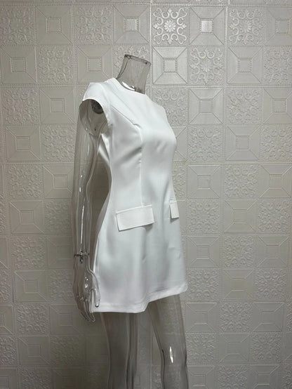 Liu Ming Oem Odm Elegant Summer Bodycon Mini Dress for Women Sexy Office Outfit & Birthday Party Prom Eco-Friendly Solid Pattern
