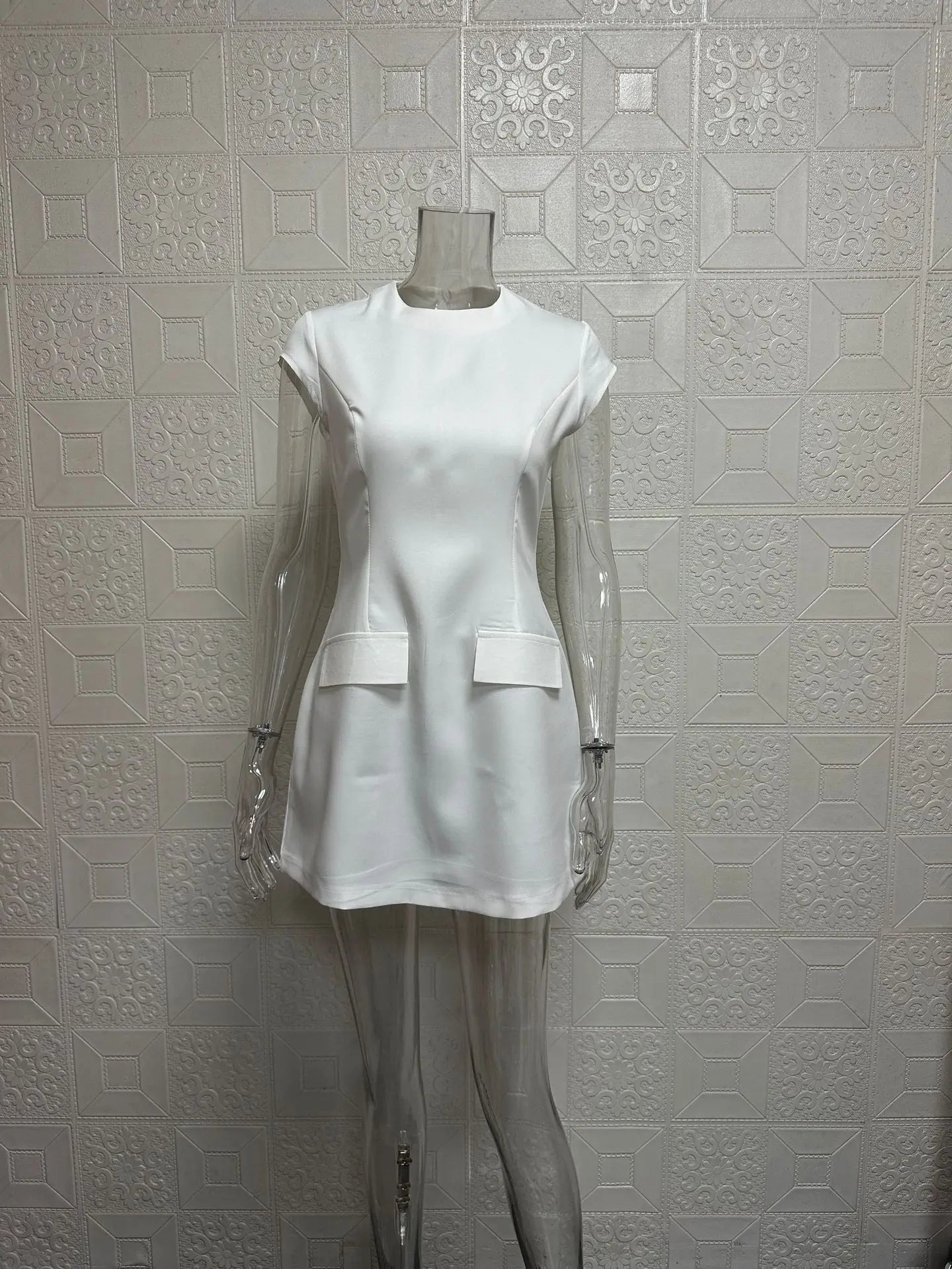 Liu Ming Oem Odm Elegant Summer Bodycon Mini Dress for Women Sexy Office Outfit & Birthday Party Prom Eco-Friendly Solid Pattern