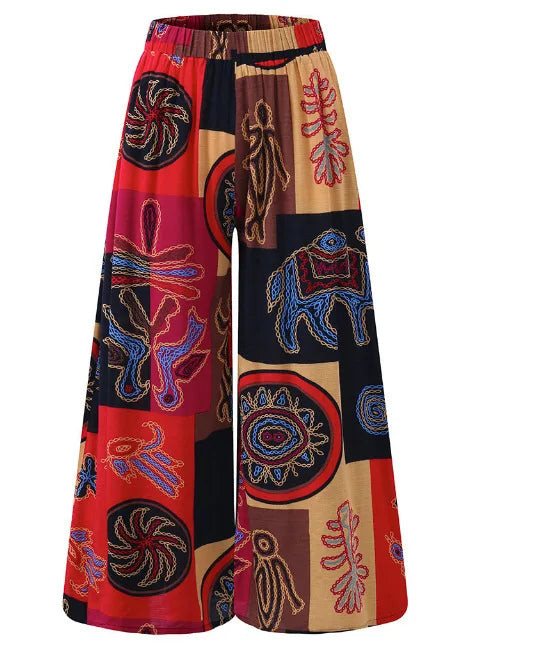 Women Ladies 5XL Wide Leg Boho Yoga Harem Pants Gypsy Hippie Thai Boho Court Women&