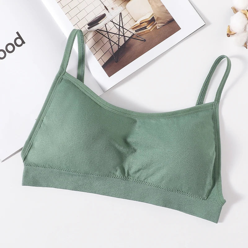 Women's Crop Top Ribbed Tube Top U-Back Comfort Bra Streetwear Camis Sexy Lingerie Seamless Underwear Sports Tank Bralette M-XL