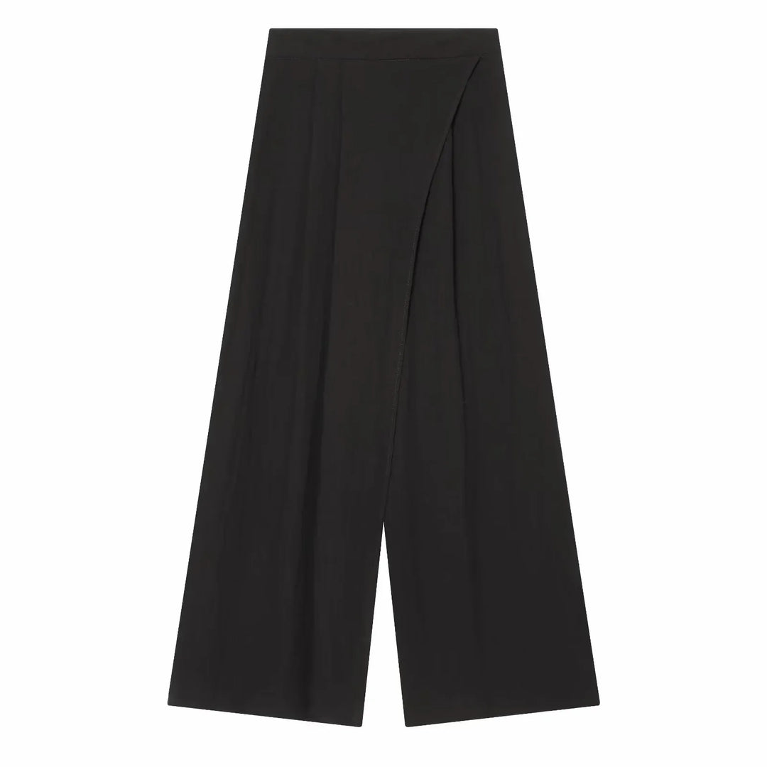 Women Wide Leg Pants Office Women Pockets Pleated Long Trousers Fashion Female Casual Spring Summer Streetwear Pants