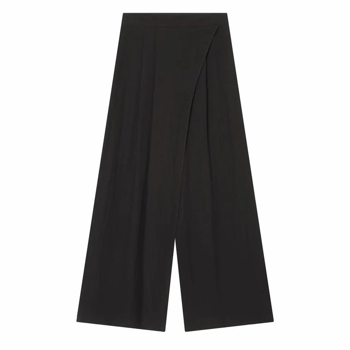 Women Wide Leg Pants Office Women Pockets Pleated Long Trousers Fashion Female Casual Spring Summer Streetwear Pants