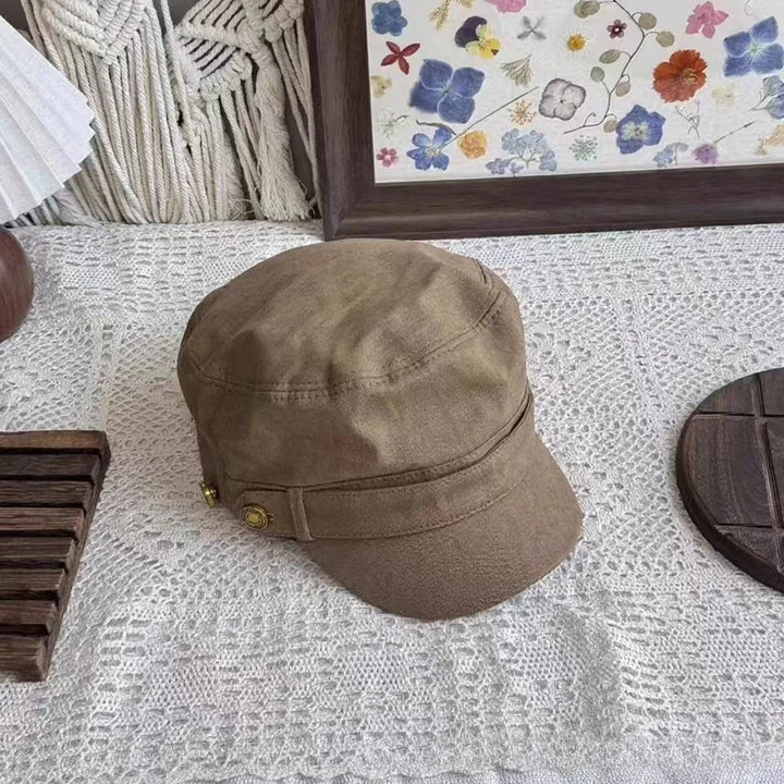 Distressed Flat Top Newsboy Cap Women&