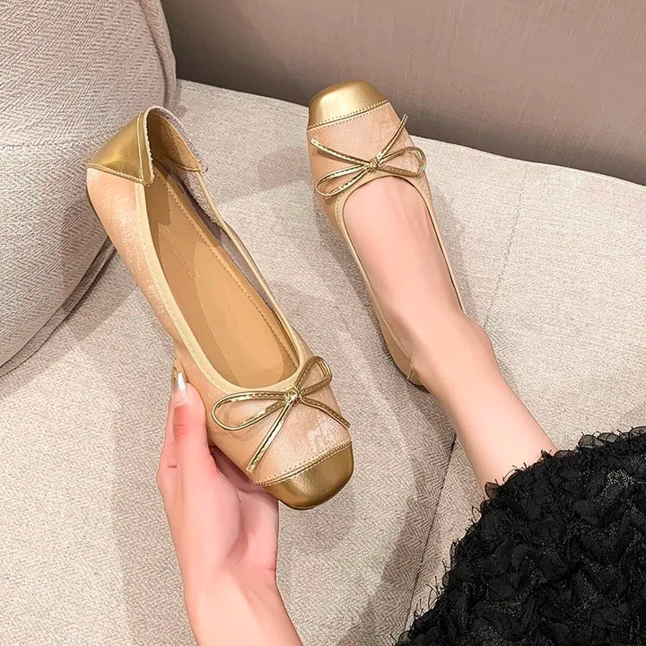 Flat French Ballet Shoes for Women 2026 Summer New Soft Sole Slip-On Lazy Shoes