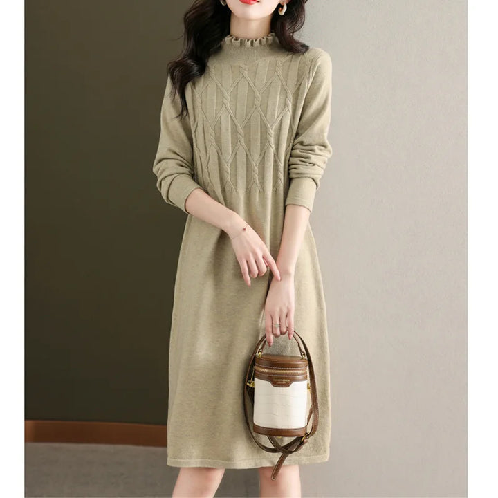 Knitwear Female Clothing Versatile Pullovers Tops Ruffled Edge Elegant Women&