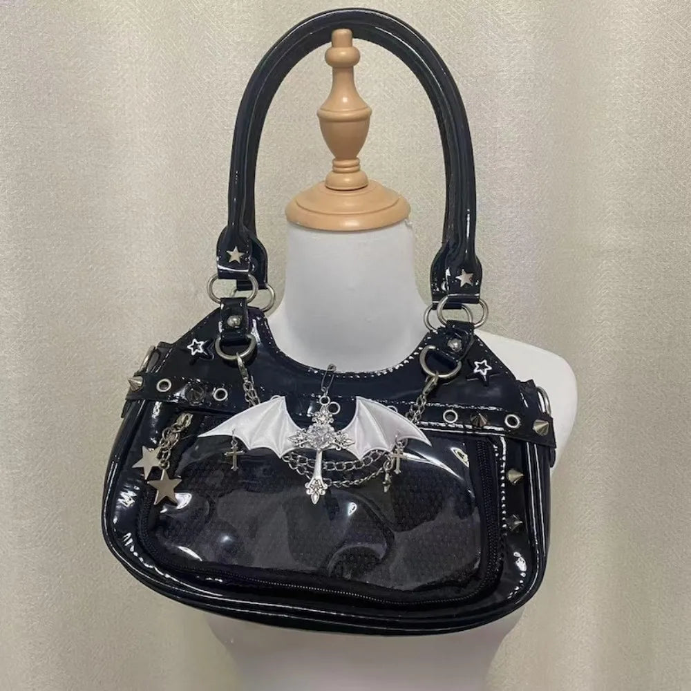 Chain Bags Transparent Female Daily Bags for Women Small Bag Subculture Y2k Female Bag