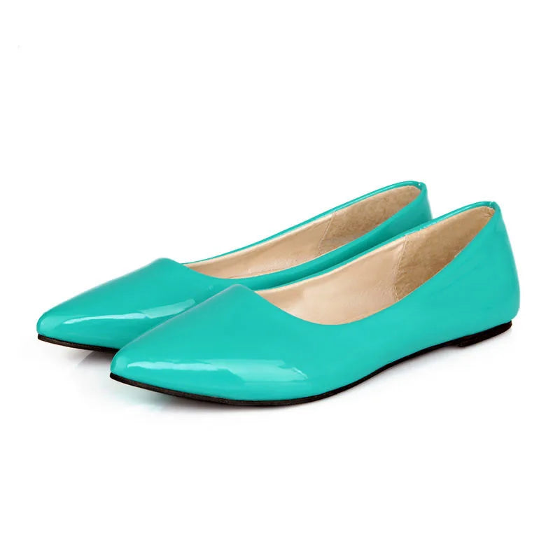 Comfortable Flat Woman Flats Spring Autumn Female Ballet Shoes Pointed Toe Red Nude Red Blue Casual Work Loafer Shoes Women