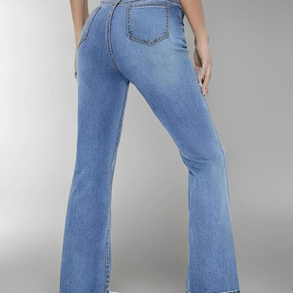 New women's hot jeans slimming European and American style casual versatile high waist washed Denim trousers for women