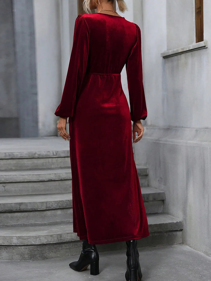 Women Velvet Maxi Dress Women&