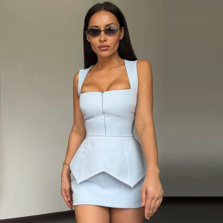 Fashion Floral Printed Maxi Dress Chic Deep V Neck Puff Sleeve Peplum Slit Dresses 2026 Summer Wedding Cocktail Party Women Gown