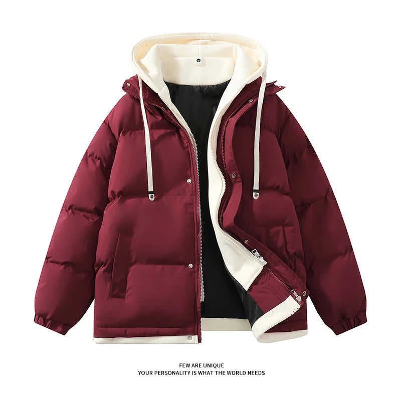 Winter Parkas Women 2025 New in Casual Thick Warm Jackets Hood Coats Solid Loose Female Down Outerwears Chaquetas Parkas Mujer