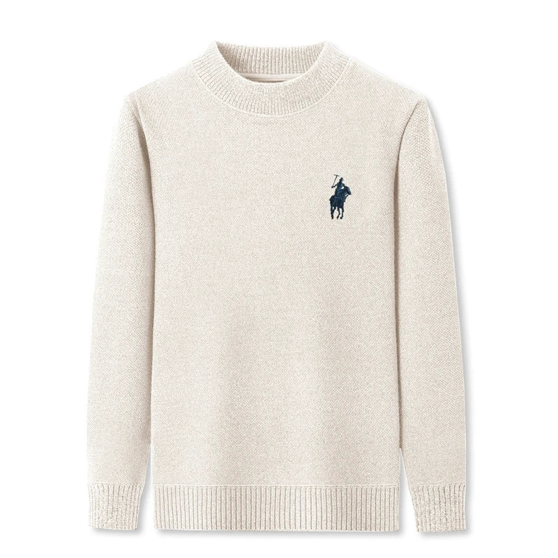 Luxury brand embroidered sweater men designer new round neck casual top winter plush thick warm knit pullover fashion men&