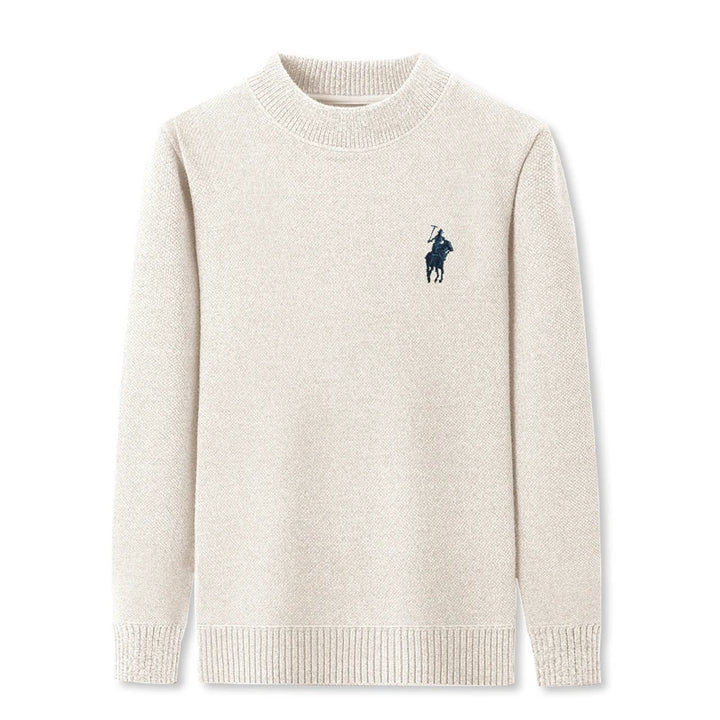 Luxury brand embroidered sweater men designer new round neck casual top winter plush thick warm knit pullover fashion men&
