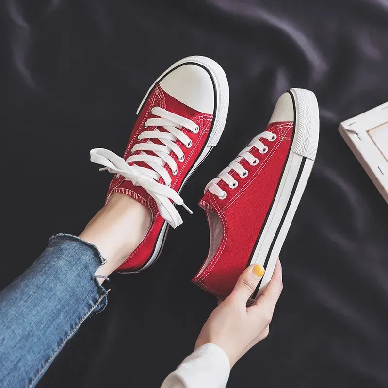 Sneakers for Women Low Top Canvas Shoes Men Fashion Durable Breathable Sneakers Slip on Casual Flats Zapatillas De Deporte