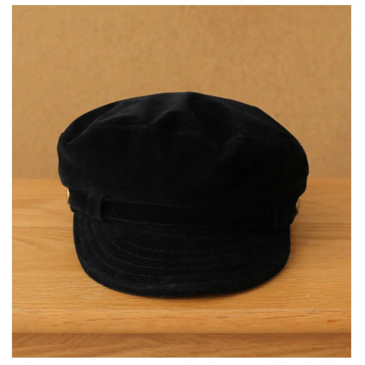 Retro Navy Style Suede Newsboy Cap Men Women Autumn Winter Casual Flat Top Painter Hat