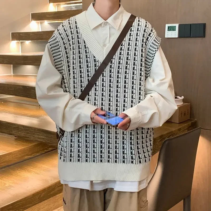 Knitwear Sweaters Male New In Korean Fashion Men&
