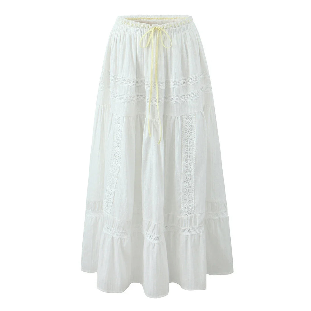 White Lace Skirt Set Women&