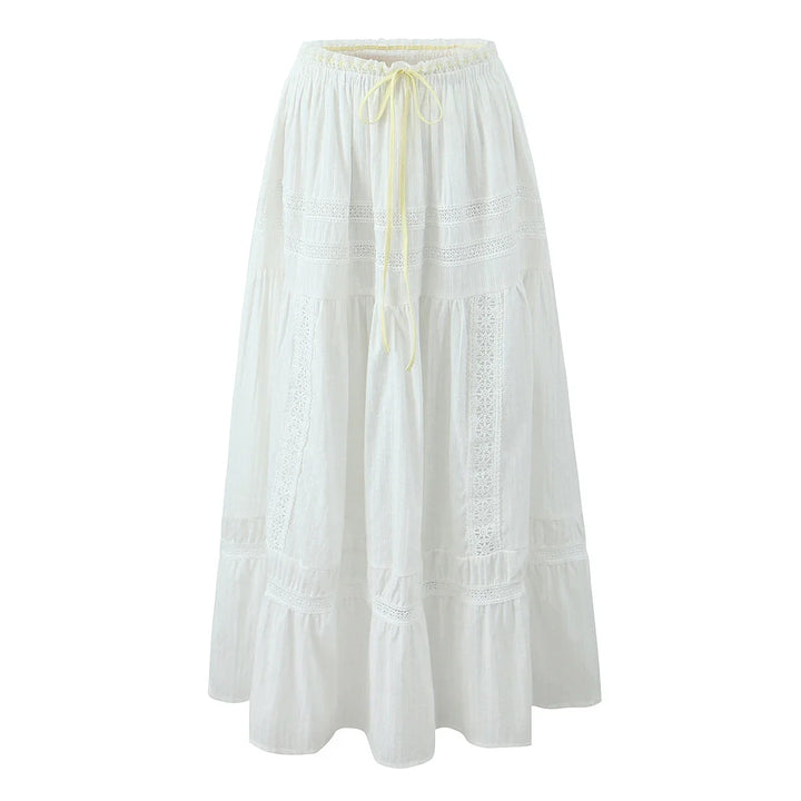 White Lace Skirt Set Women&