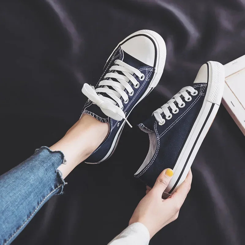 Sneakers for Women Low Top Canvas Shoes Men Fashion Durable Breathable Sneakers Slip on Casual Flats Zapatillas De Deporte