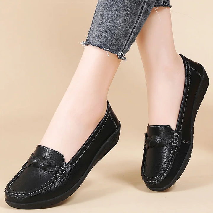 Shoes Women 2025 New Loafers Slip On Flats Leather Shoes Woman Comfortable Flat Shoes Women White Zapatos Mujer Women&