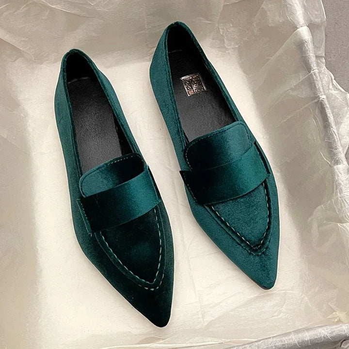 Women Flats Ballet Dance Pointed Toe Sandals Shoes 2024 Spring New Designer Loafers Shoes Suede Casual Sport Walking