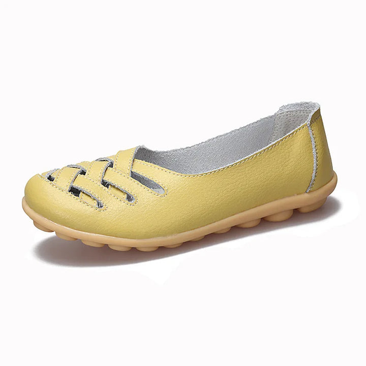 Flats for Women Comfortable Genuine Leather Flat Shoes Woman Slipony Loafers Ballet Shoes Female Moccasins Big Size 34-44