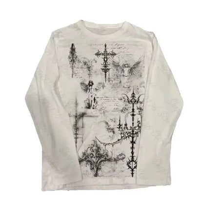 Woman Clothes for Women Emo Graphic Tees Y2k Tops Crop Top Women Women's Cropped Shoujo Girl Style 90s Clothes ropa para mujer