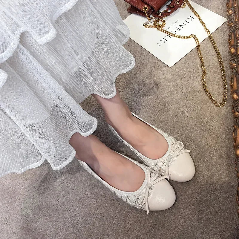 Fashion Slip on Flat Shoes Women Loafers for Bow Ballet Flats Moccasins Casual Zapatos Mujer Flat Sandals Women Walking Shoes