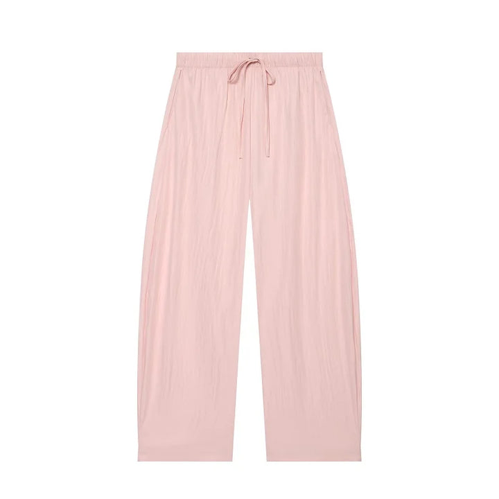 MUJER Wide Leg Pants Sets for Women 2 Pieces Mid Waist Pleated Women&