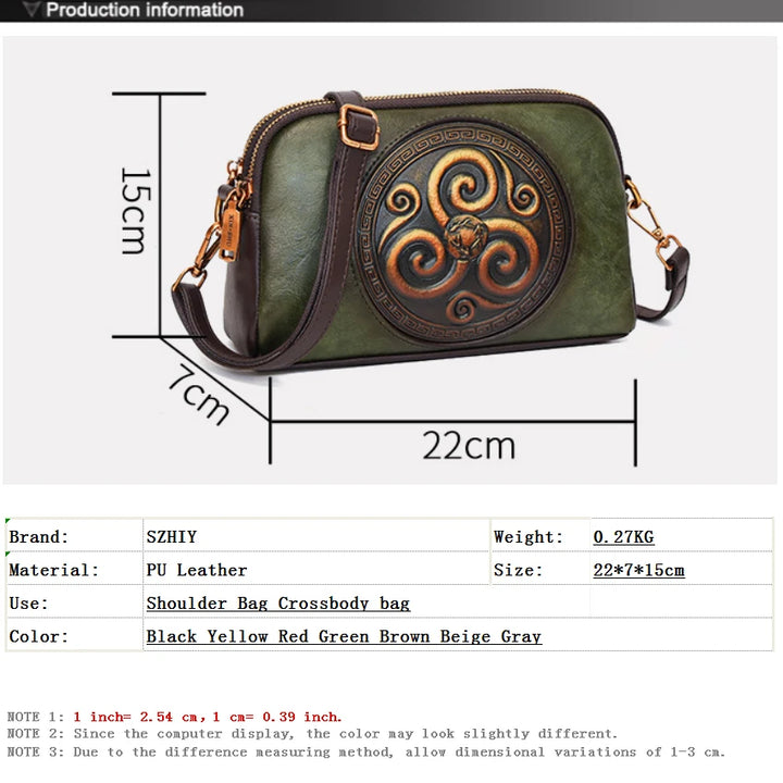 Retro Shoulder Bags for Women Small Bag Luxurious Designer Classic Double-layer Pocket 3D Embossed Diagonal Cross Bag Mom Purse