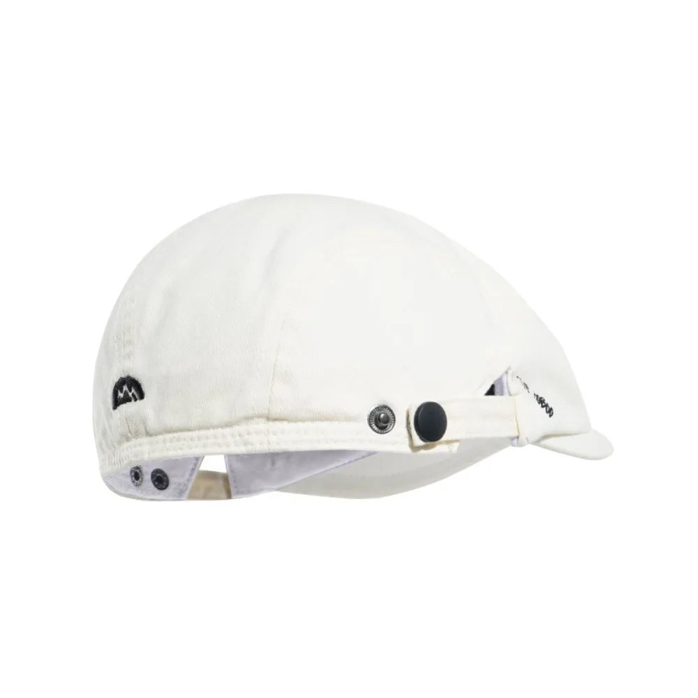 Adjustable Pure Color Newsboy Flat Cap British Style Artist Embroider Letter Hat Casual Fashion Retro Painter Hat Streetwear