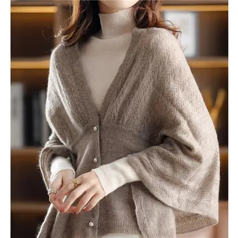 2025 Autumn and Winter Outerwear Knitted Cardigan Women&