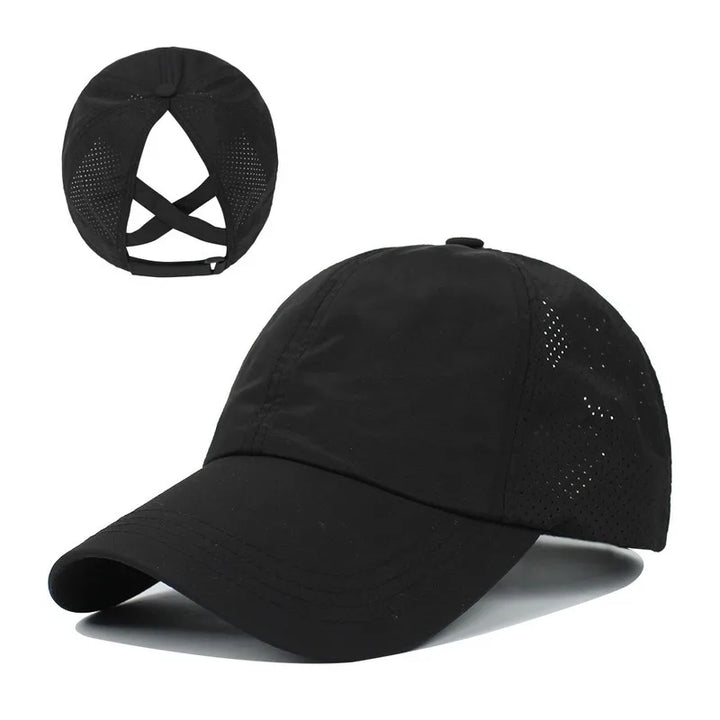 Baseball Caps For Women Hats New Breathable Mesh Sun Visor Hats Female Summer European Outdoor Sports Criss Cross Ponytail Hat