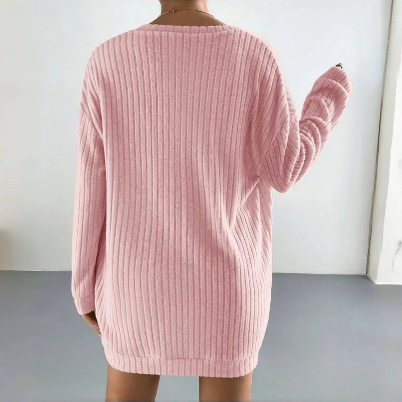 Cozy Brushed Ribbed Knit Women’s 3-Piece Loungewear Set, Long Sleeve Cardigan &amp; Bandeau Top &amp; Shorts, Soft Breathable Versatile