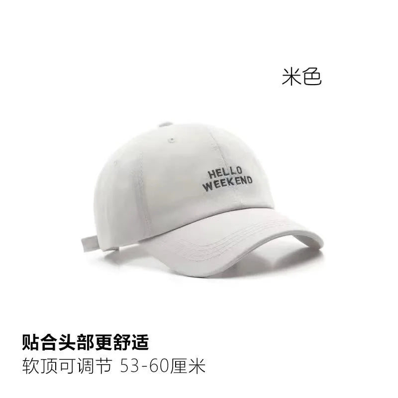 Women Baseball Cap Fashion Spring Summer Oversized Embroidered Letters Curved Brim Daily Wear Outdoor Sports For Big Head