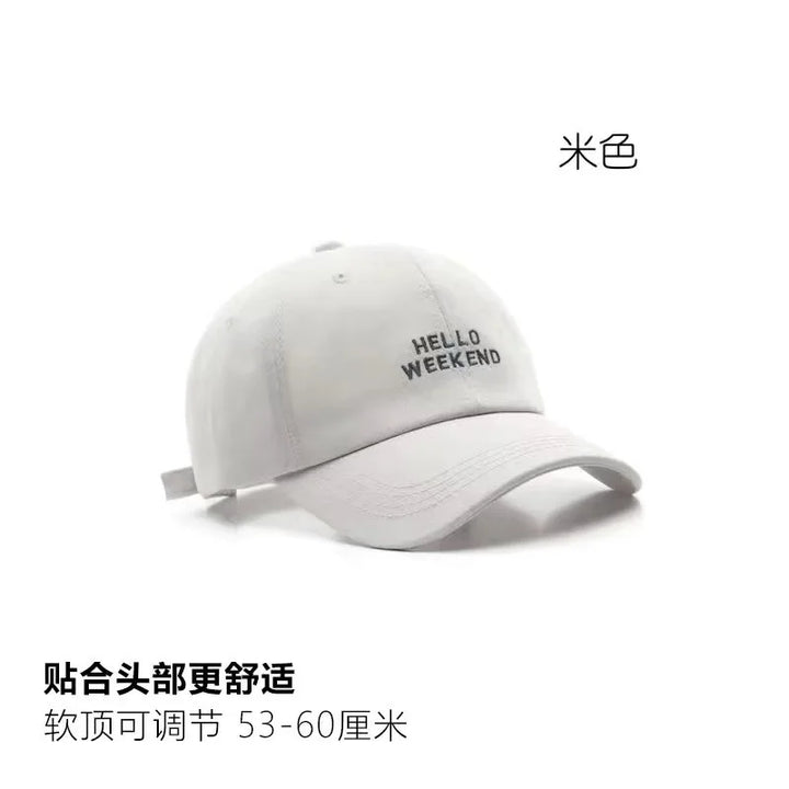 Women Baseball Cap Fashion Spring Summer Oversized Embroidered Letters Curved Brim Daily Wear Outdoor Sports For Big Head