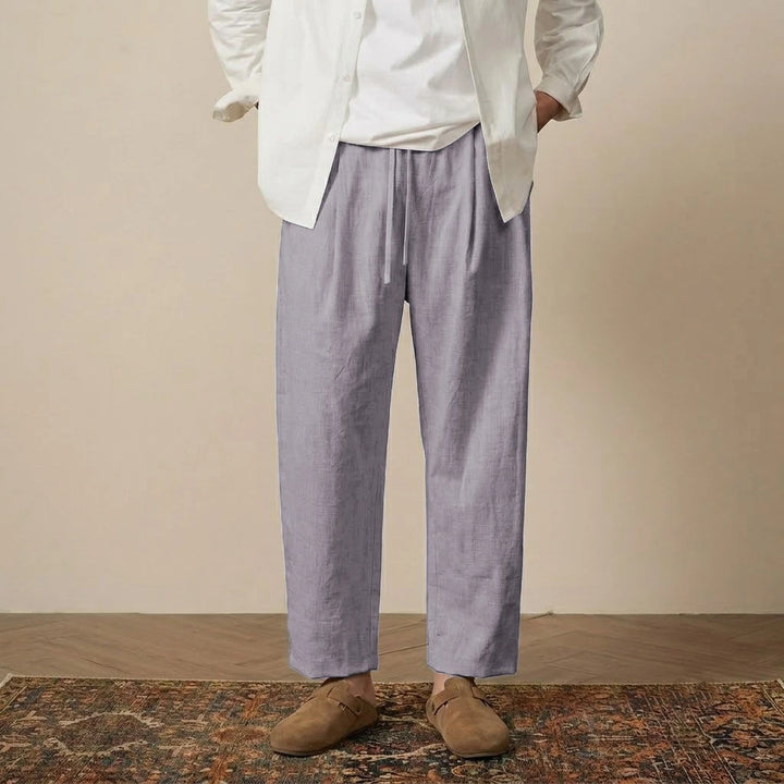 Mens Casual Cotton Harem Pants Breathable Solid Color Baggy Trousers Jogging Fitness Streetwear Work Sweatpants for Men Pants