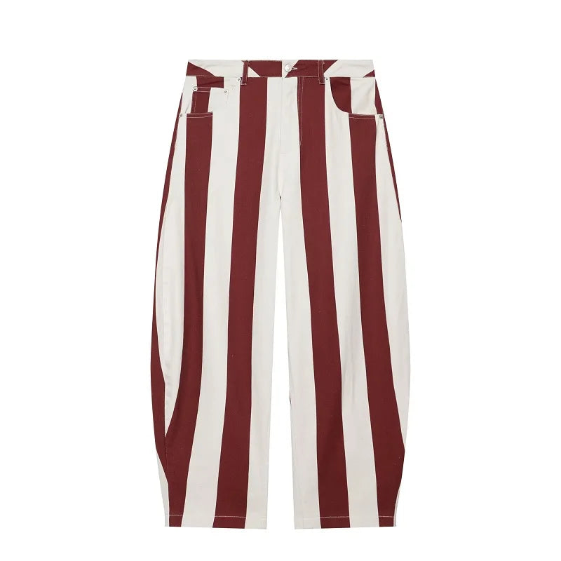 MUJER Striped Denim Jeans for Women High Waist Mom Jeans Pants Woman Summer Baggy Jeans Woman Streetwear Casual Women's Jeans
