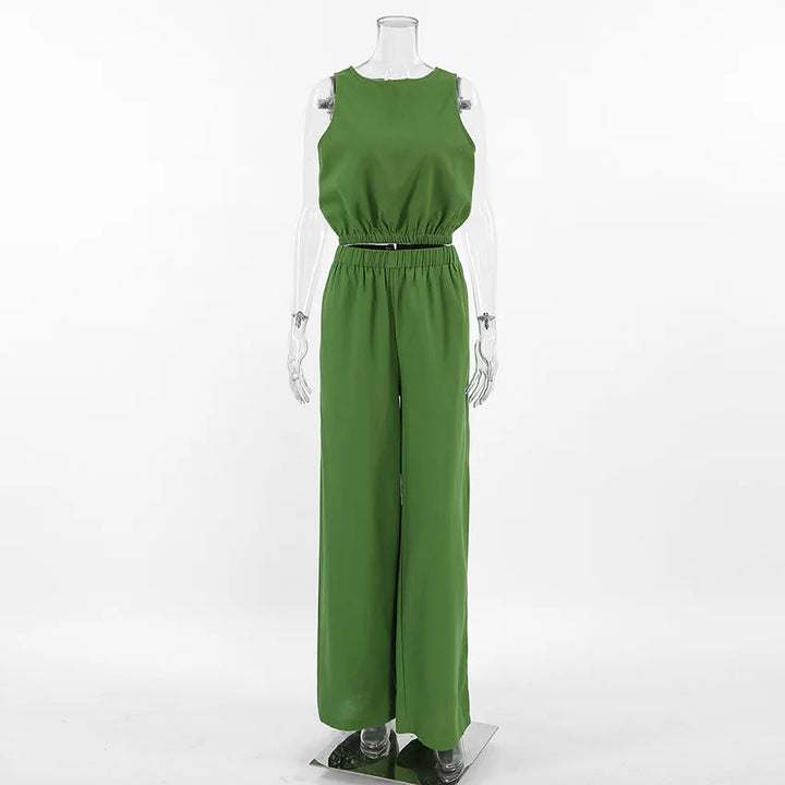 2026 New Cotton and Linen Vest Set Women&