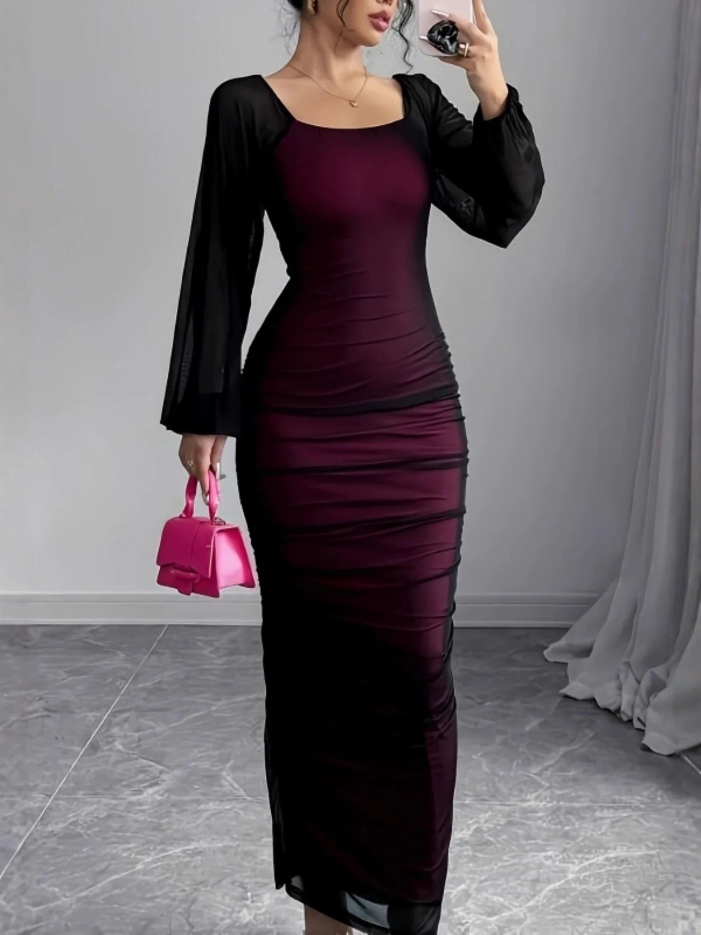 The Popular Western-Style Women'S Dresses Include Square-Neck, Elegant, And Sexy Slim-Fit Dresses, Wear Exude A High-End Vibe