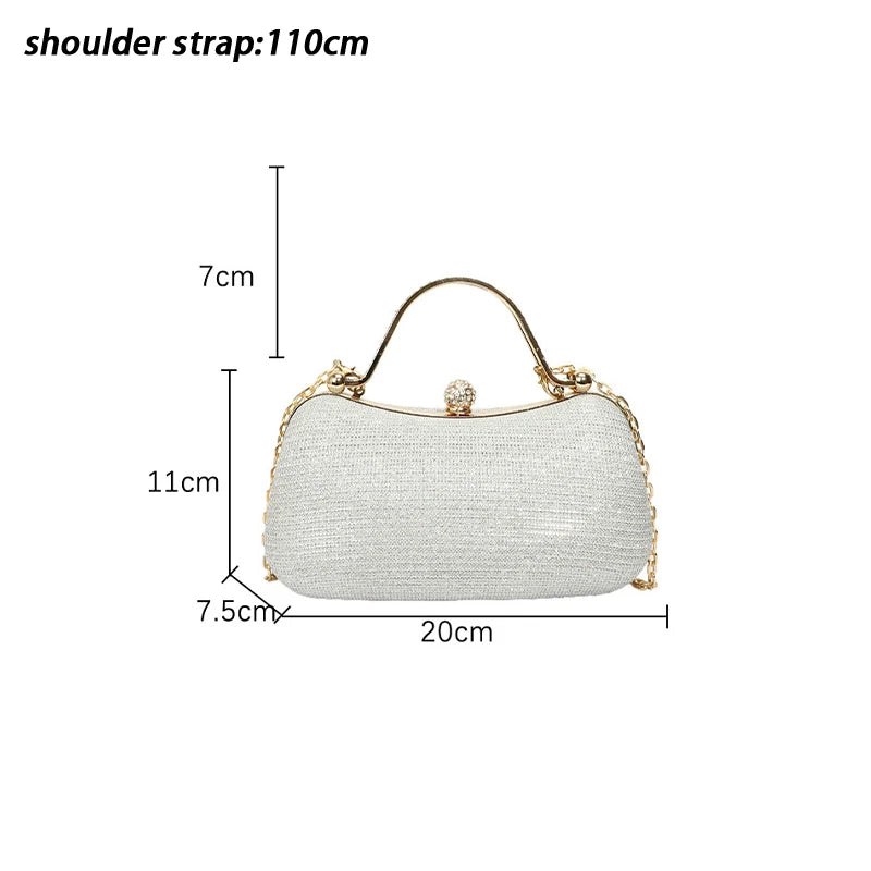 Chain Evening Bag Dinner Shoulder Bag For Women Handbag - Fashion Crossbody Bags Vintage Underarm Bag Satchel