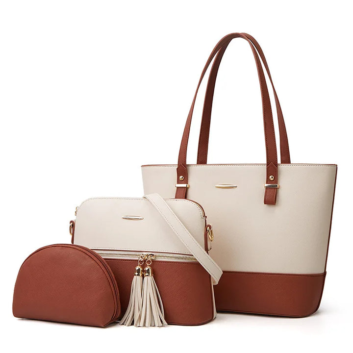 Women Handbag Set 3PCS – Fashion Tote Shoulder Crossbody Top Handle Bags